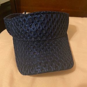 Textured navy blue visor